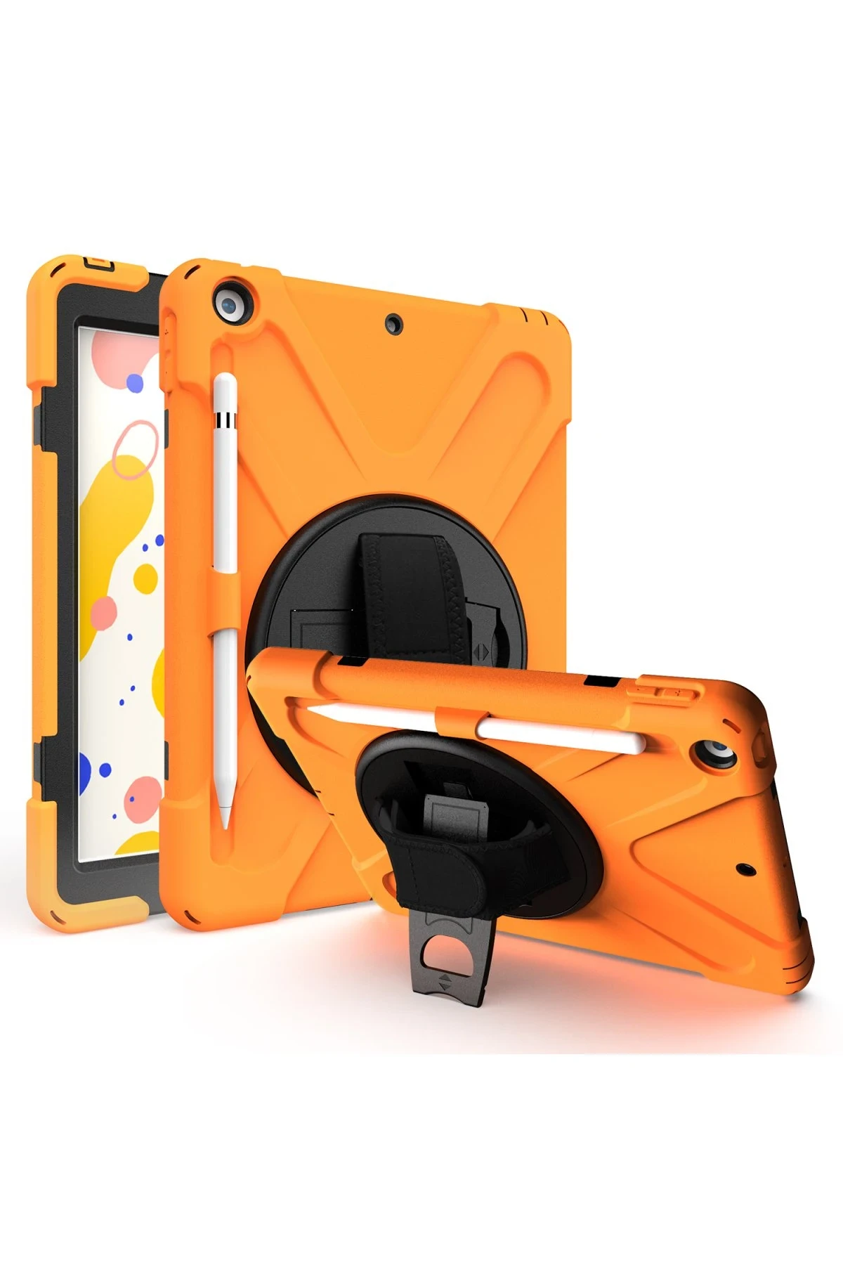 Newface Apple iPad 10.2 (7.nesil) Kılıf Amazing Tablet Kapak - Turuncu