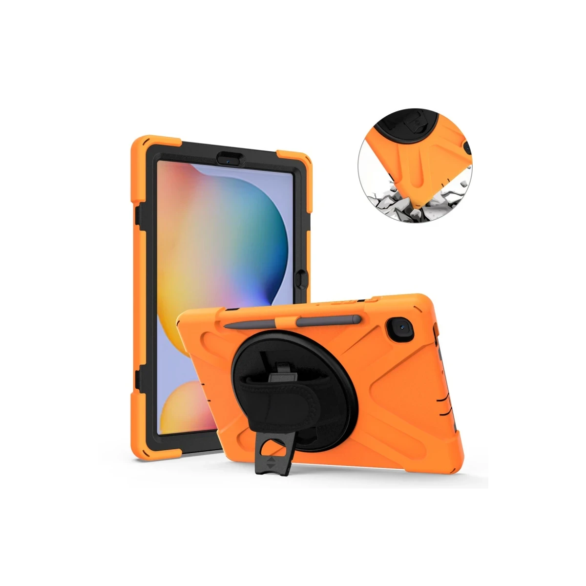 Newface Samsung Galaxy P610 Tab S6 Lite 10.4 Kılıf Amazing Tablet Kapak - Turuncu — görsel 2