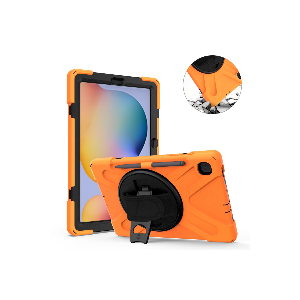 Newface Samsung Galaxy P610 Tab S6 Lite 10.4 Kılıf Amazing Tablet Kapak - Turuncu — görsel 3