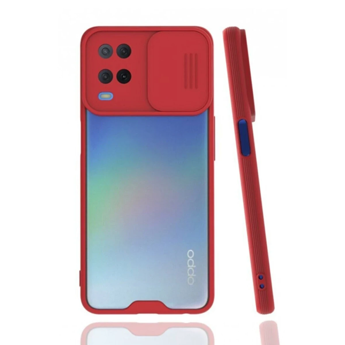Newface Realme 8 Kılıf Platin Kamera Koruma Silikon - Kırmızı — görsel 2