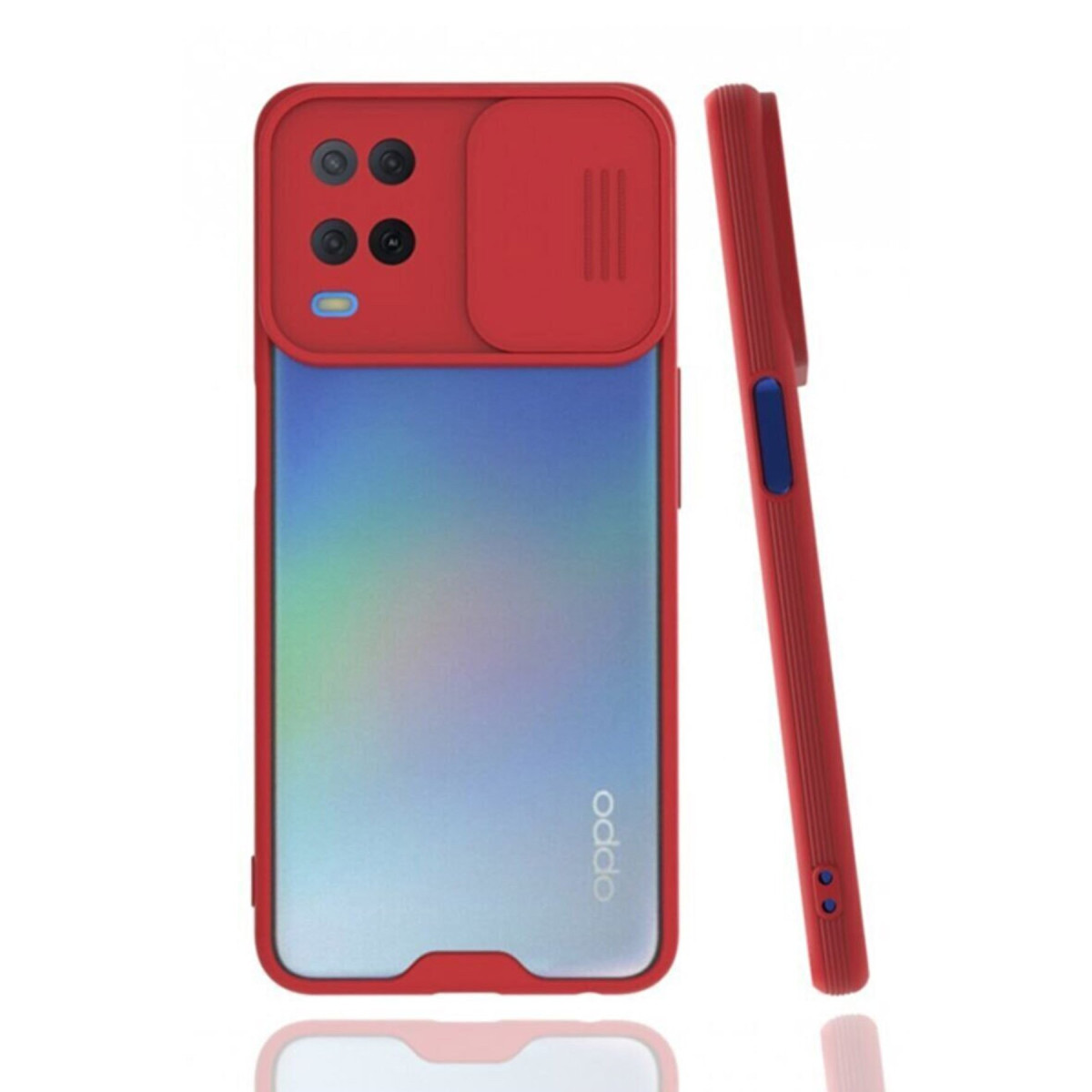 Newface Realme 8 Kılıf Platin Kamera Koruma Silikon - Kırmızı — görsel 3