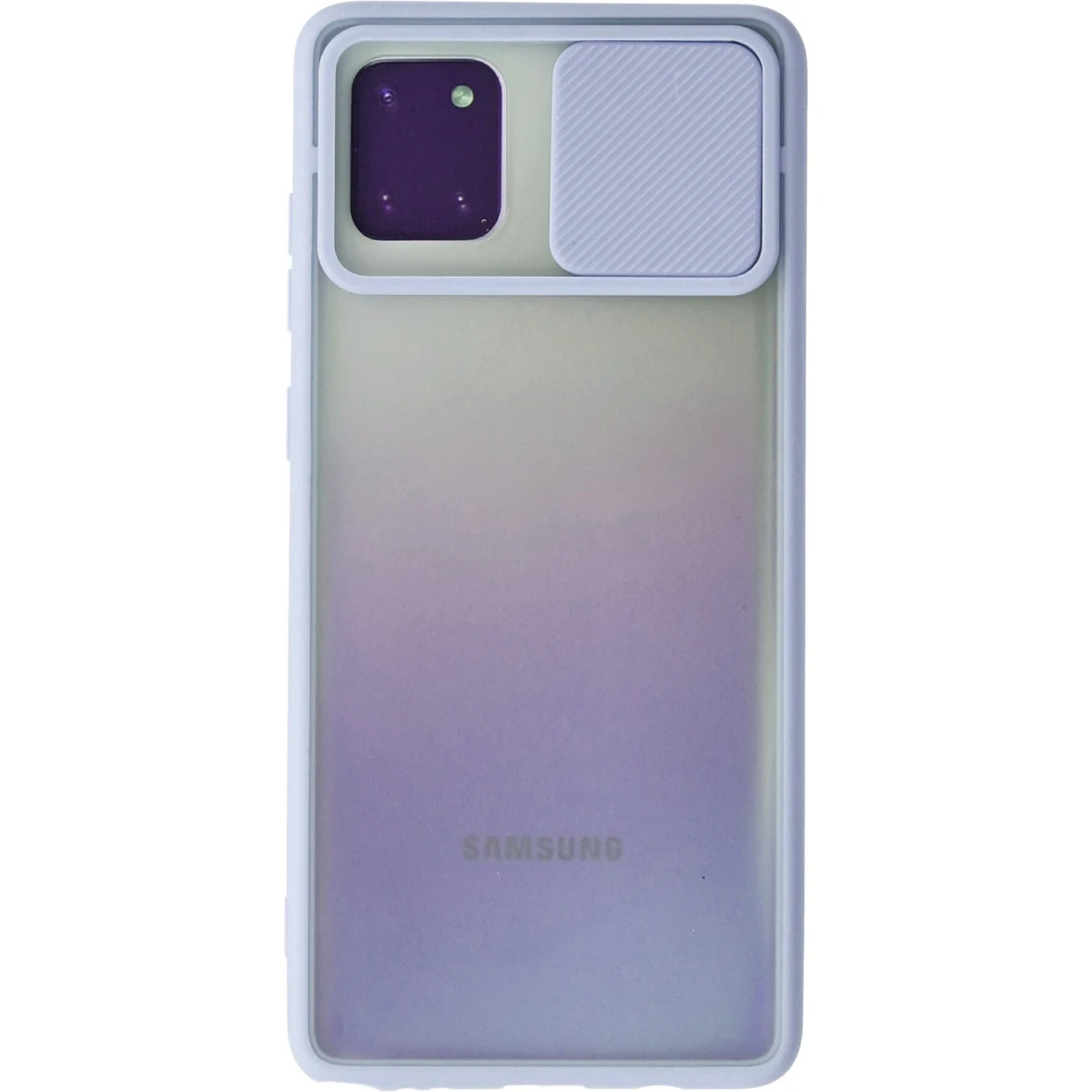 Newface Samsung Galaxy A81 / Note 10 Lite Kılıf Palm Buzlu Kamera Sürgülü Silikon - Lila — görsel 4
