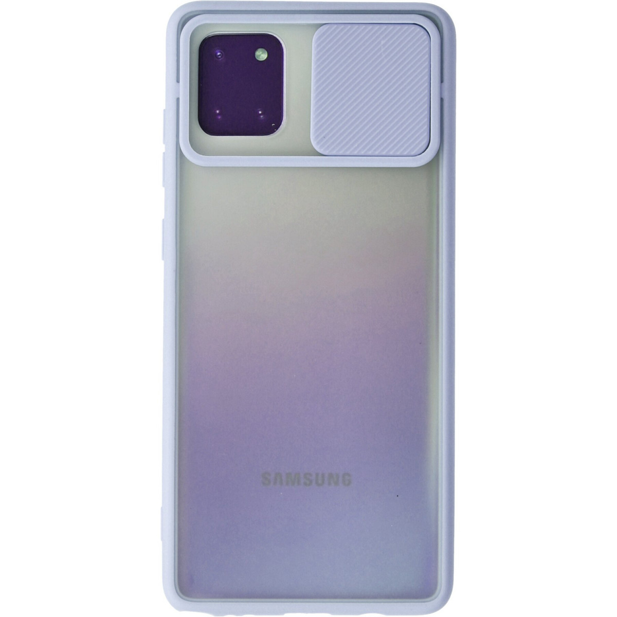 Newface Samsung Galaxy A81 / Note 10 Lite Kılıf Palm Buzlu Kamera Sürgülü Silikon - Lila — görsel 7