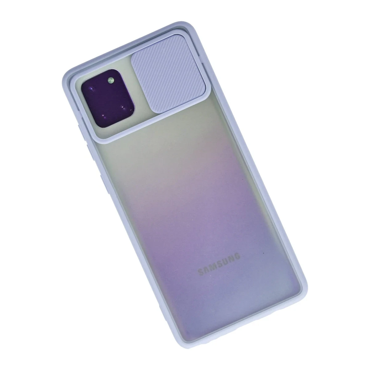 Newface Samsung Galaxy A81 / Note 10 Lite Kılıf Palm Buzlu Kamera Sürgülü Silikon - Lila — görsel 5