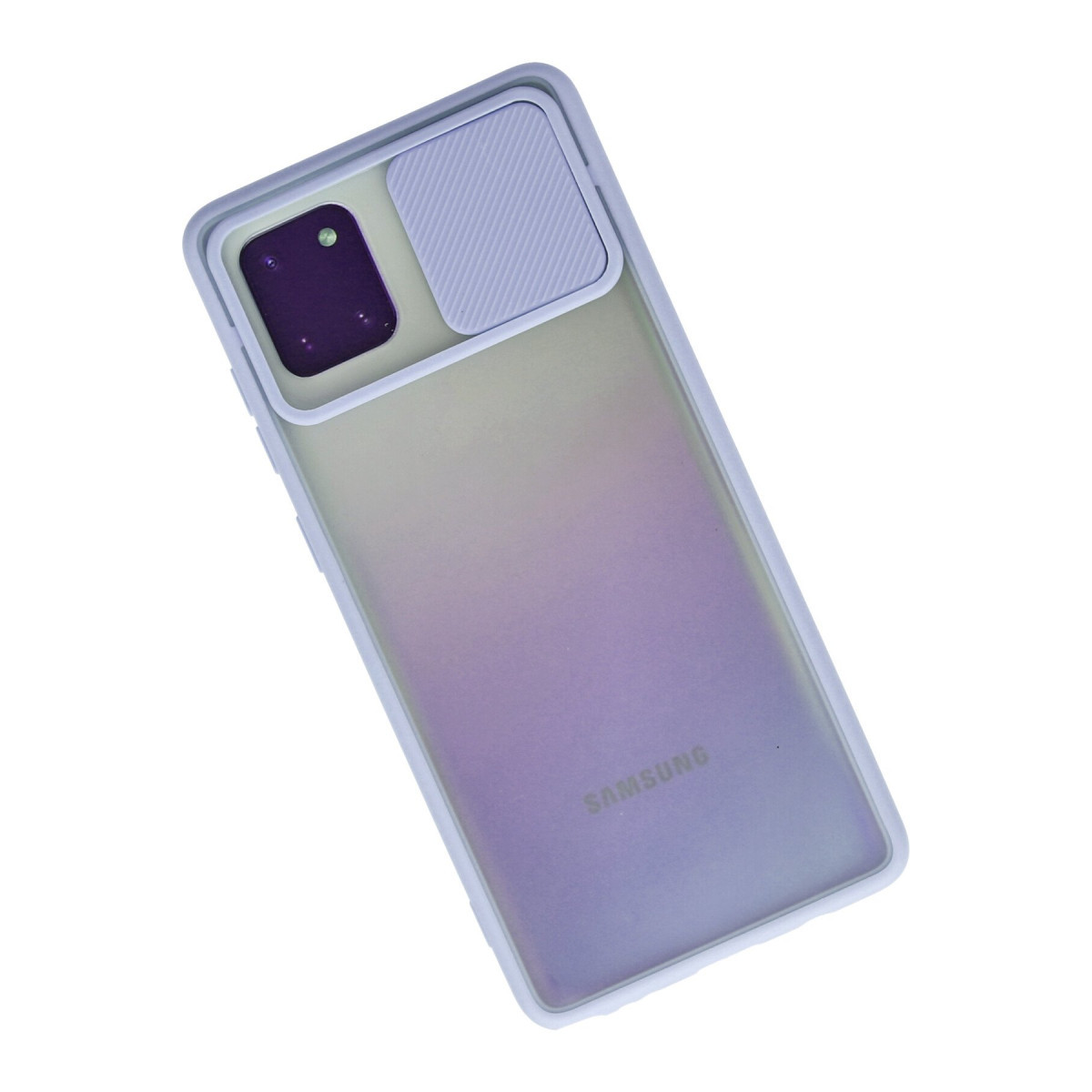 Newface Samsung Galaxy A81 / Note 10 Lite Kılıf Palm Buzlu Kamera Sürgülü Silikon - Lila — görsel 8