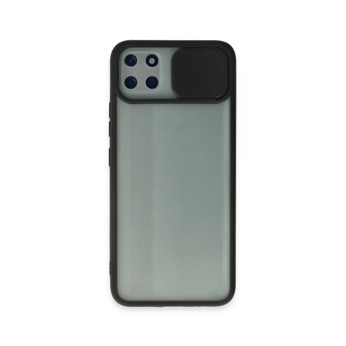 Newface Realme C11 Kılıf Palm Buzlu Kamera Sürgülü Silikon - Siyah — görsel 4