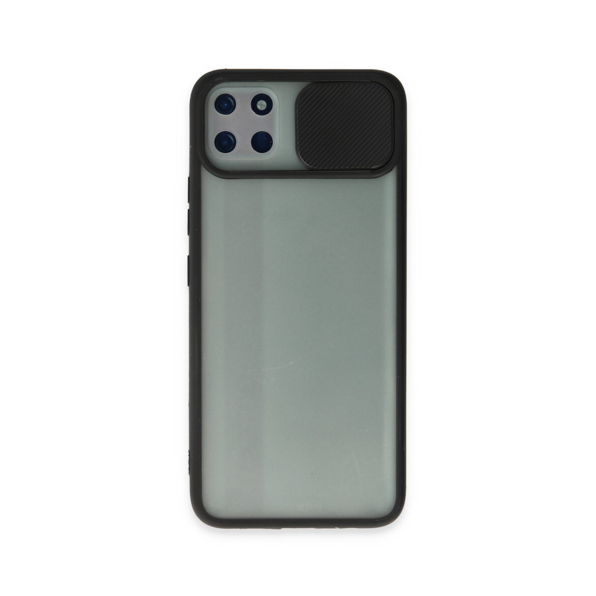 Newface Realme C11 Kılıf Palm Buzlu Kamera Sürgülü Silikon - Siyah — görsel 7