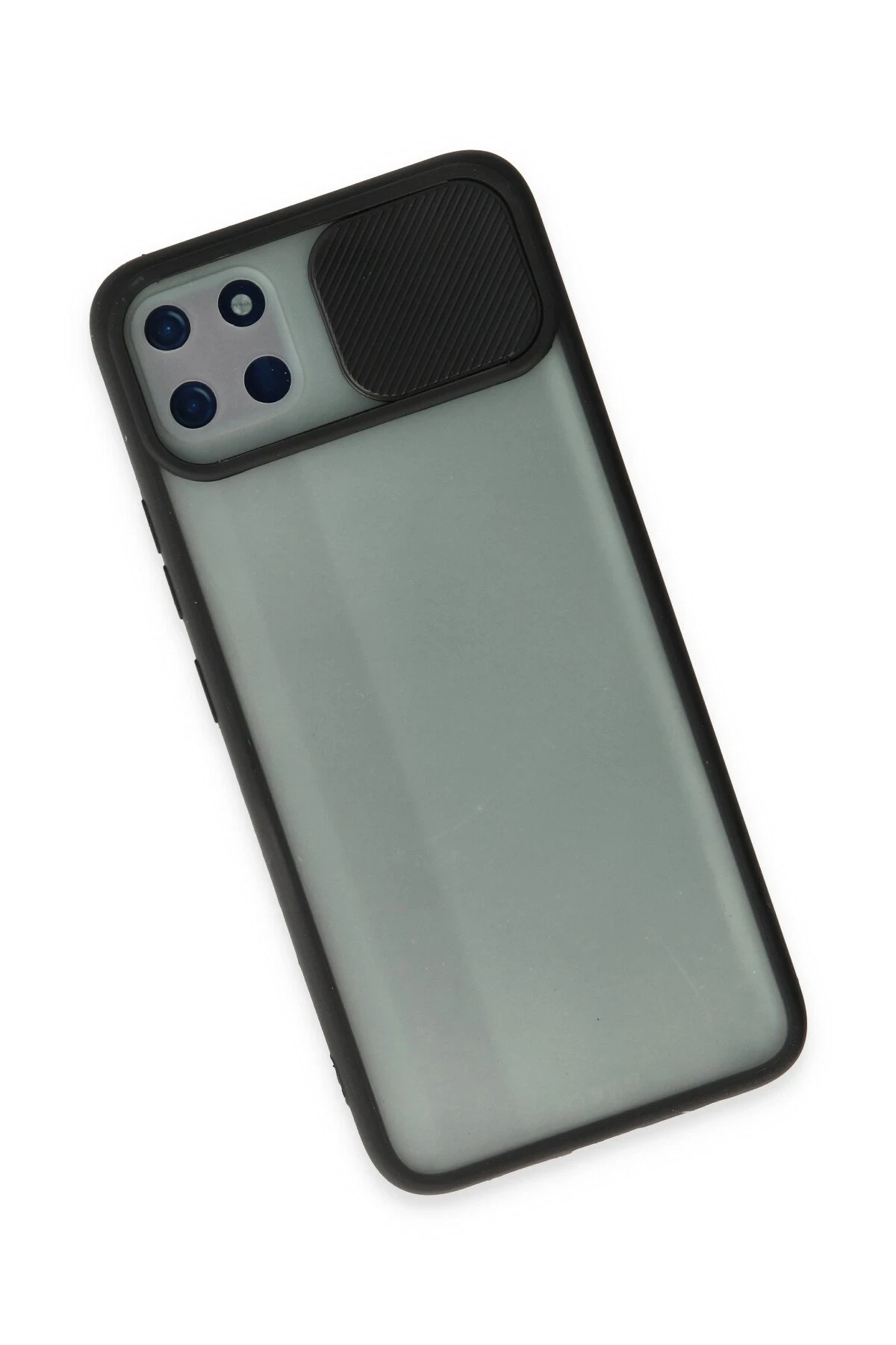 Newface Realme C11 Kılıf Palm Buzlu Kamera Sürgülü Silikon - Siyah — görsel 3