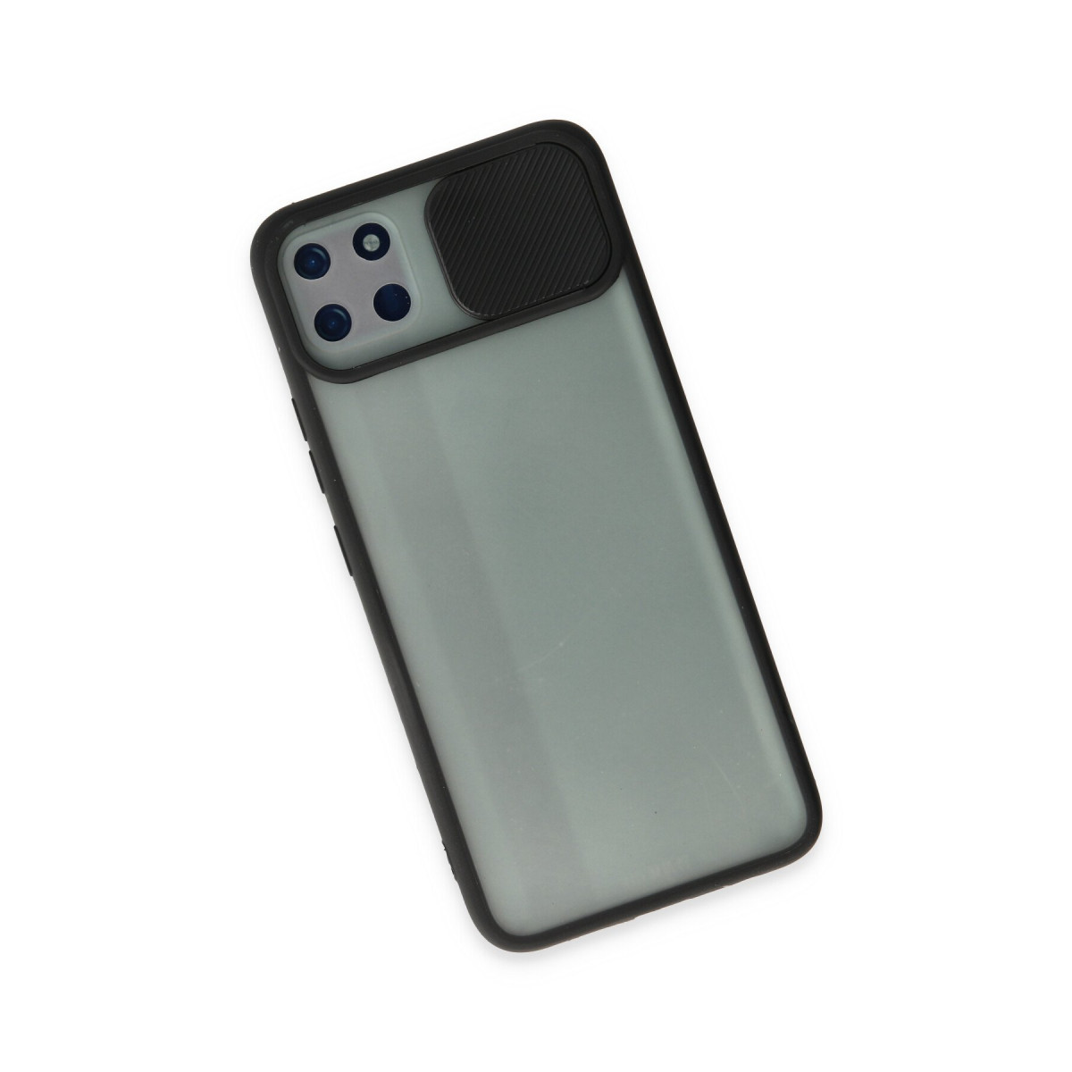 Newface Realme C11 Kılıf Palm Buzlu Kamera Sürgülü Silikon - Siyah — görsel 9