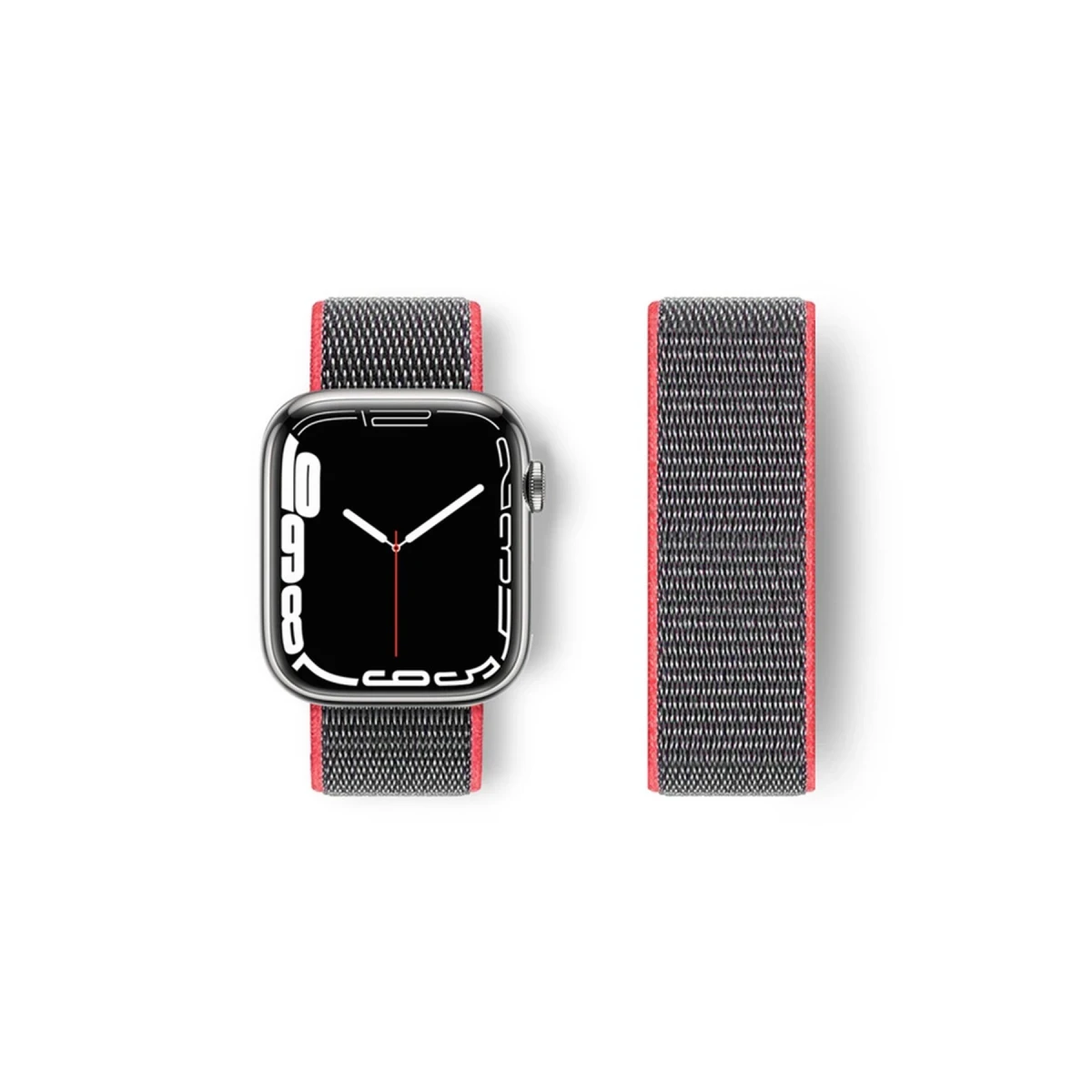 Newface Apple Watch 38mm Hasırlı Cırtcırtlı Kordon - Pembe — görsel 2