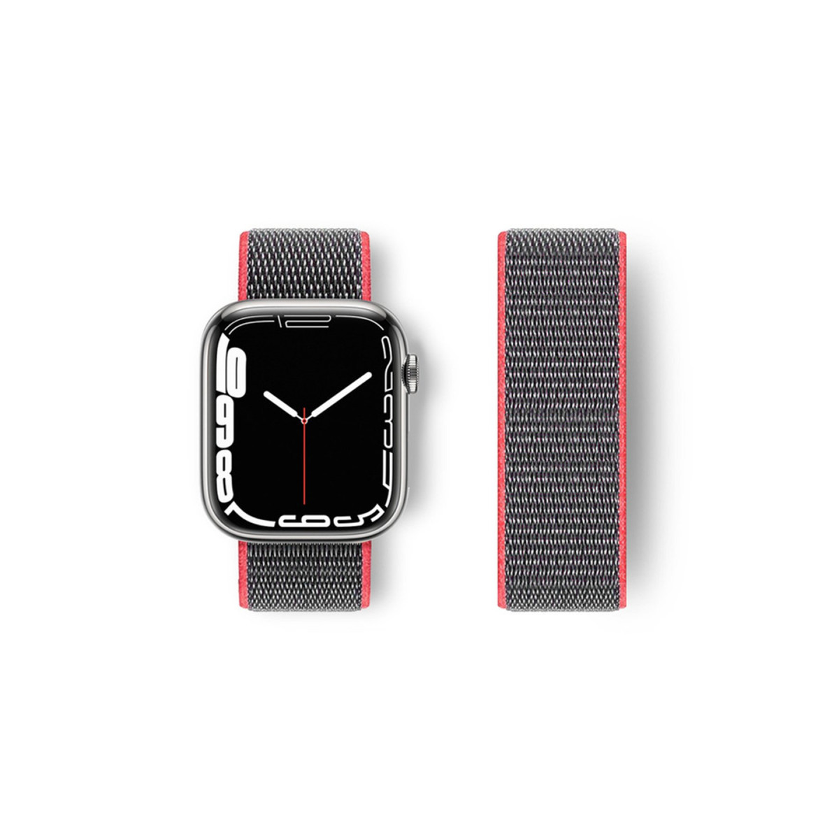 Newface Apple Watch 38mm Hasırlı Cırtcırtlı Kordon - Pembe — görsel 3