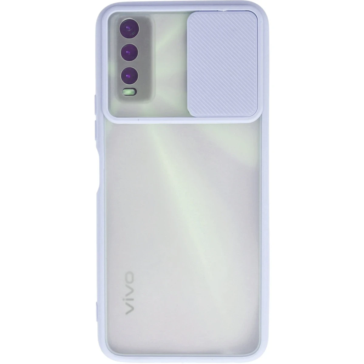 Newface Vivo Y11S Kılıf Palm Buzlu Kamera Sürgülü Silikon - Lila — görsel 4