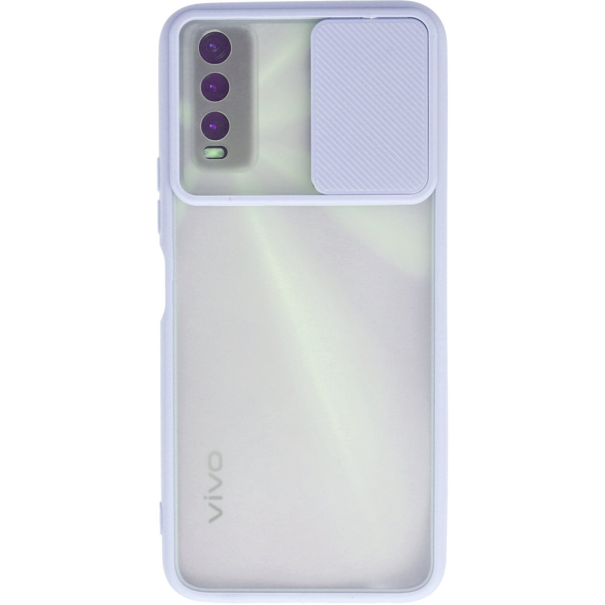 Newface Vivo Y11S Kılıf Palm Buzlu Kamera Sürgülü Silikon - Lila — görsel 7