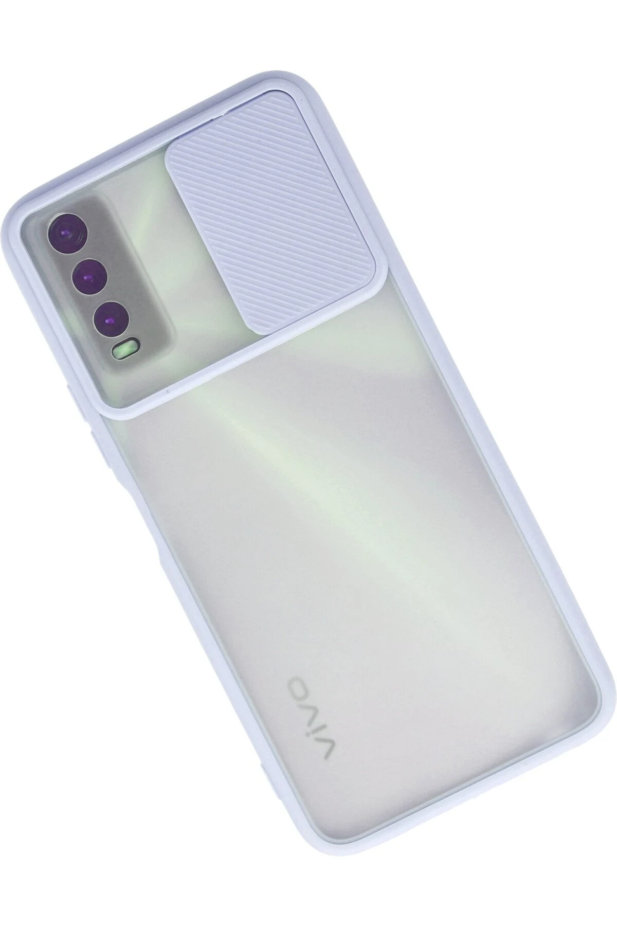 Newface Vivo Y11S Kılıf Palm Buzlu Kamera Sürgülü Silikon - Lila — görsel 2