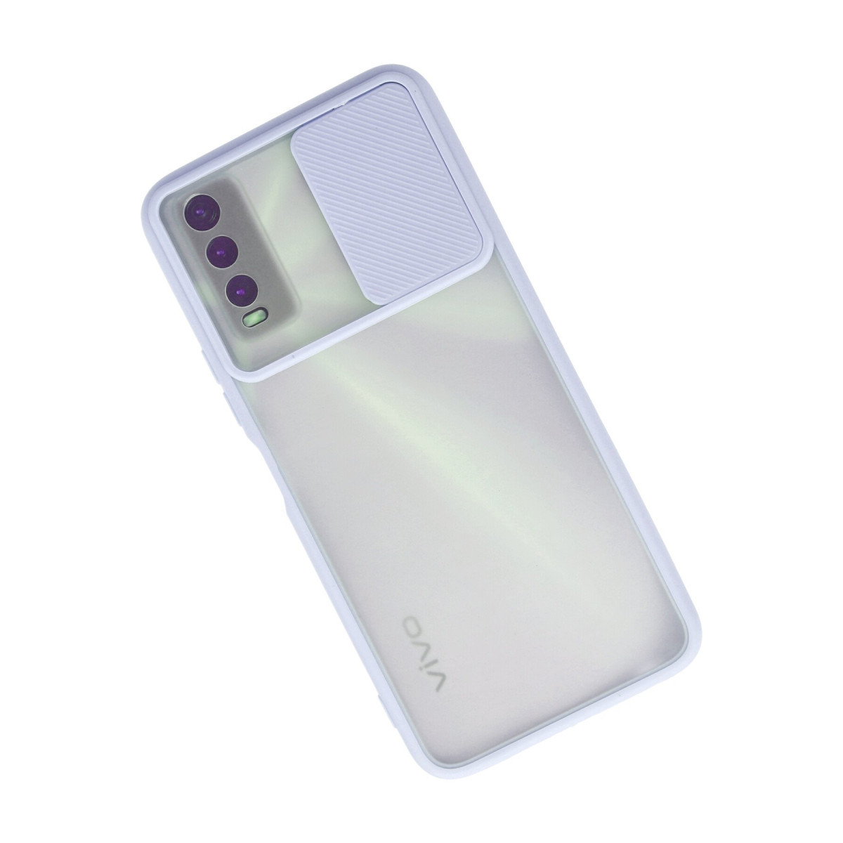 Newface Vivo Y11S Kılıf Palm Buzlu Kamera Sürgülü Silikon - Lila — görsel 8