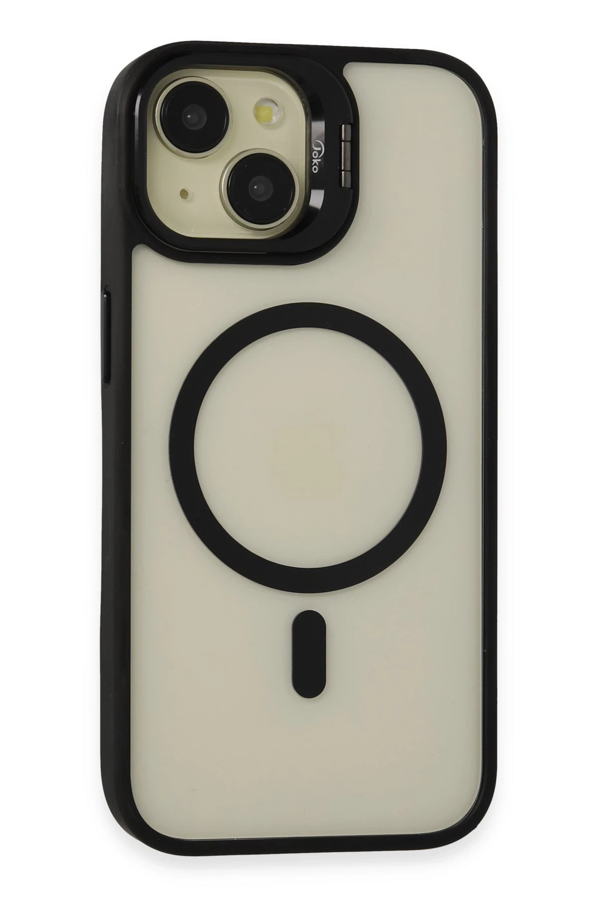 Joko Apple iPhone 14 Kılıf Roblox Lens Magsafe Standlı Kapak - Siyah