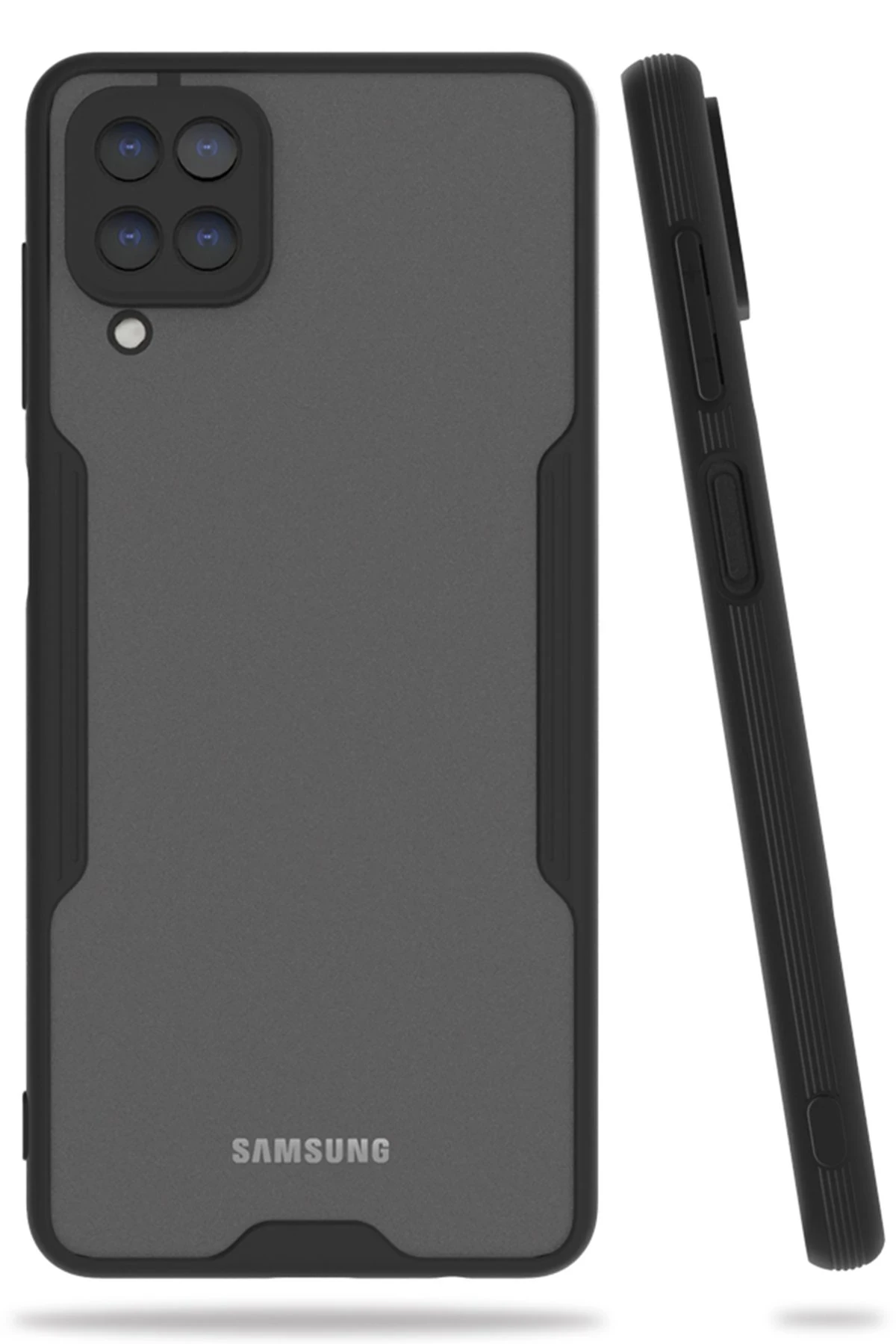 Newface Samsung Galaxy A22 Kılıf Platin Silikon - Siyah