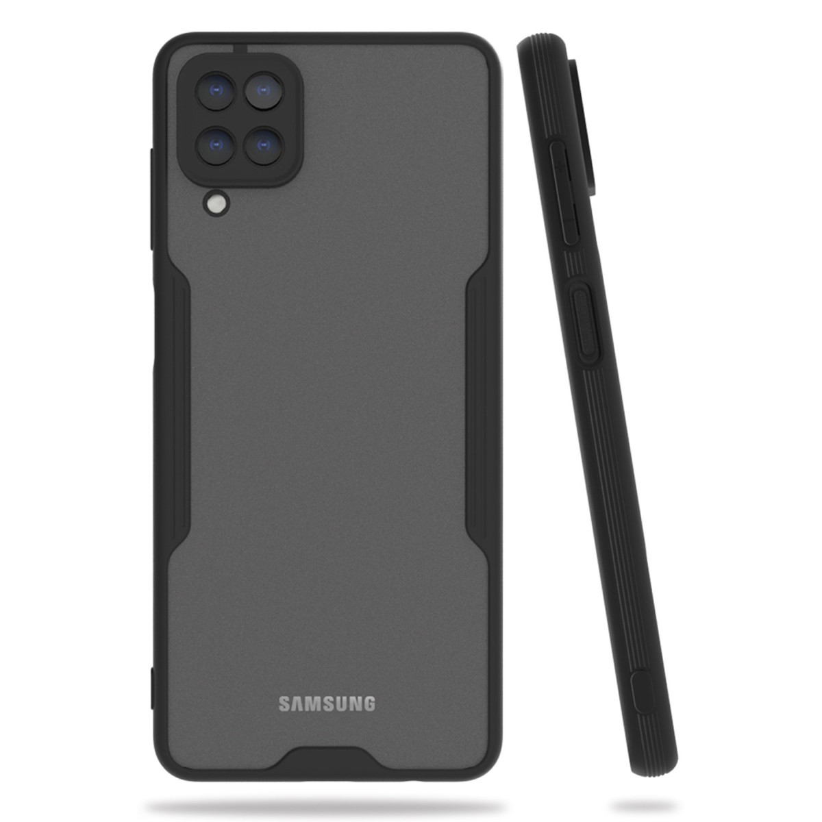 Newface Samsung Galaxy A22 Kılıf Platin Silikon - Siyah — görsel 3