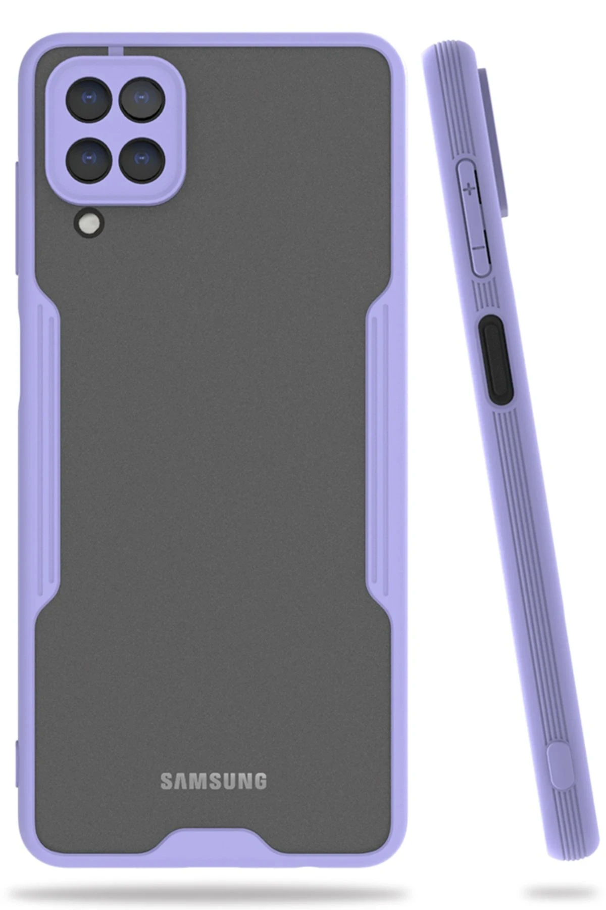 Newface Samsung Galaxy A22 Kılıf Platin Silikon - Lila