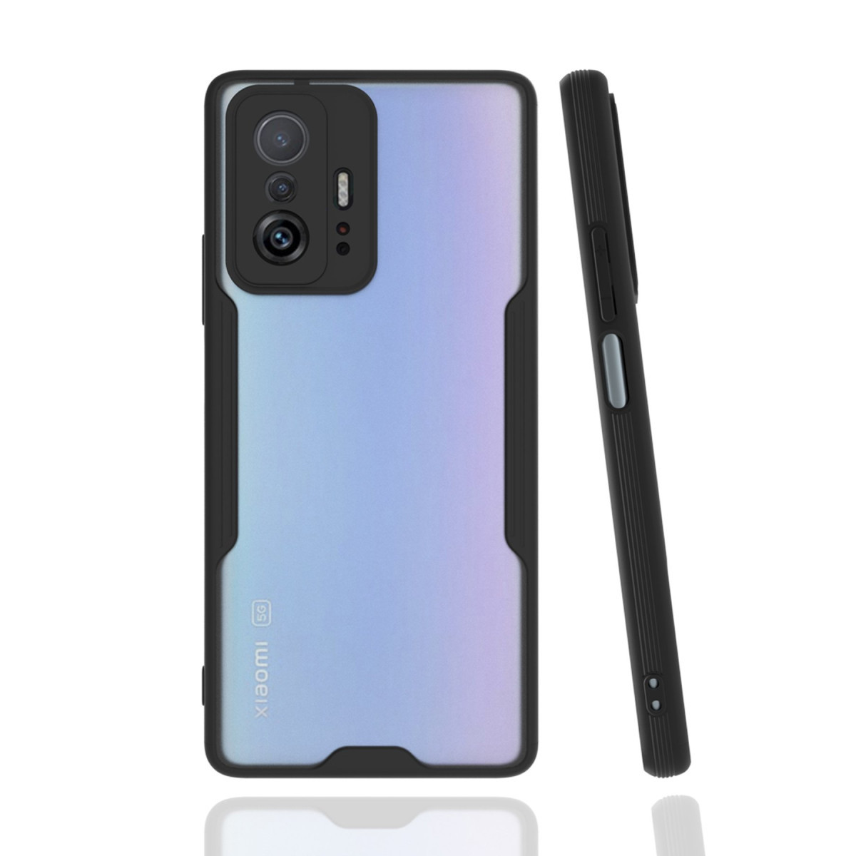 Newface Xiaomi Mi 11T Pro Kılıf Platin Silikon - Siyah — görsel 3