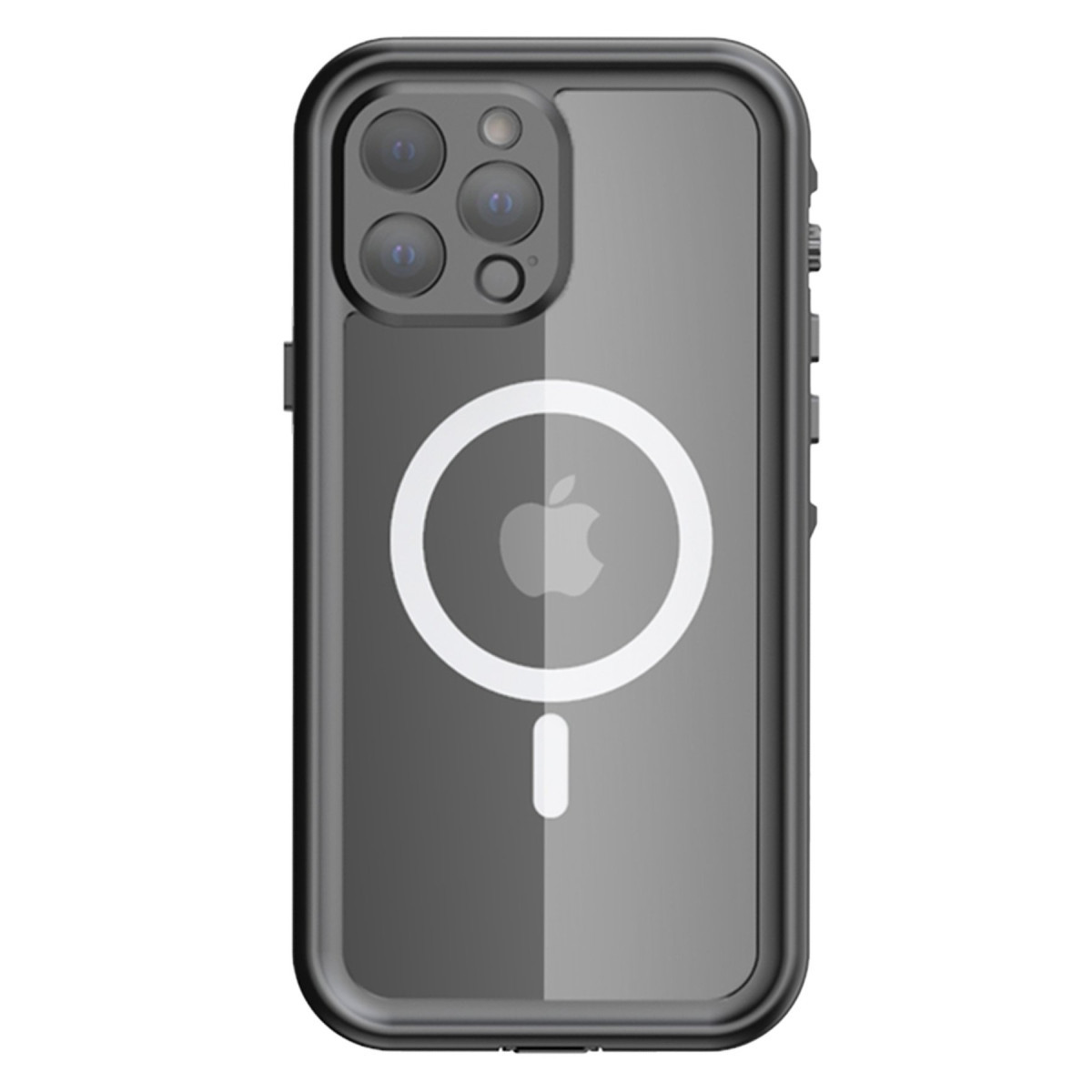 Newface Apple iPhone 13 Pro Max Kılıf Red Pepper Magneticsafe Su Geçirmez Kılıf - Siyah-Gri — görsel 9