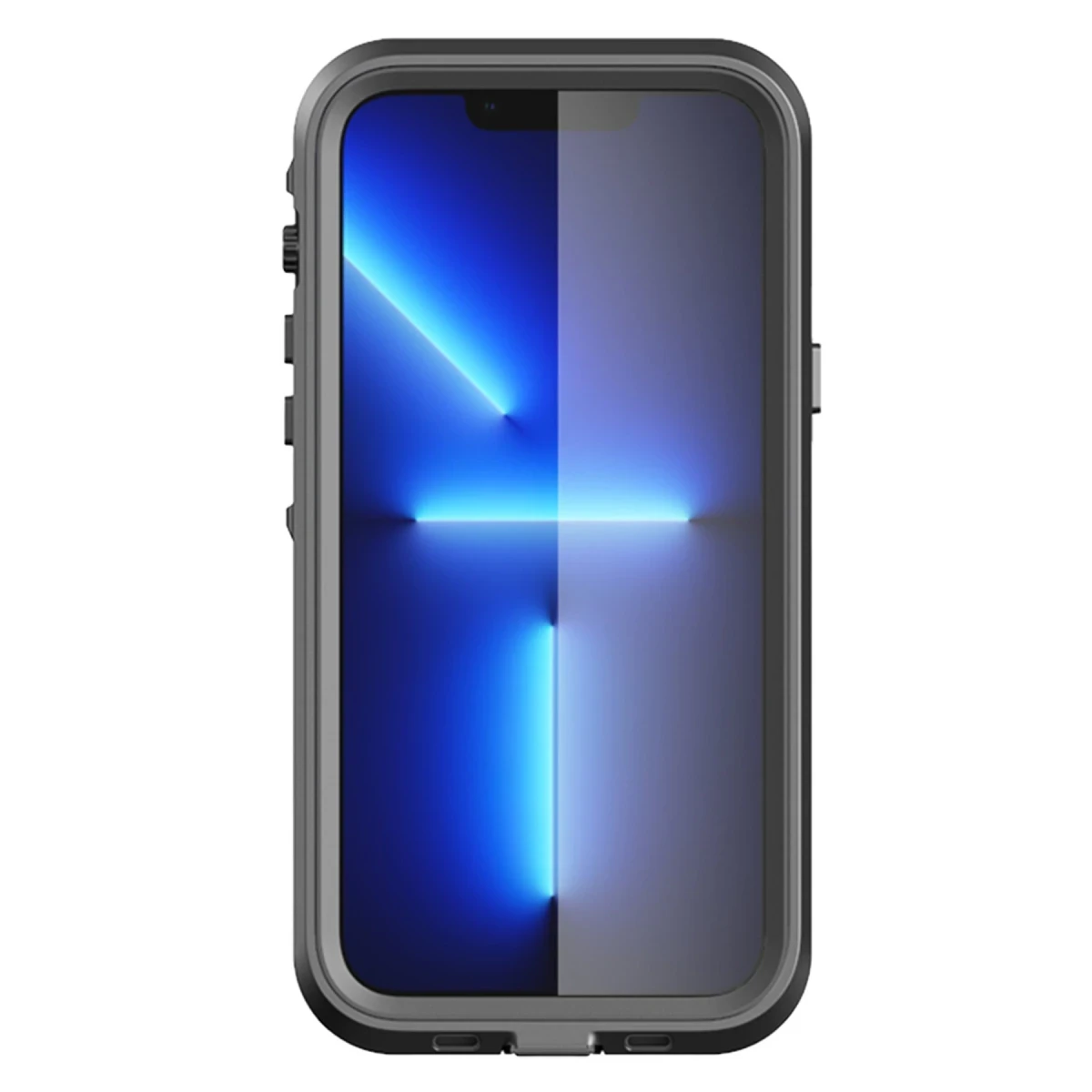 Newface Apple iPhone 13 Pro Max Kılıf Red Pepper Magneticsafe Su Geçirmez Kılıf - Siyah-Gri — görsel 6