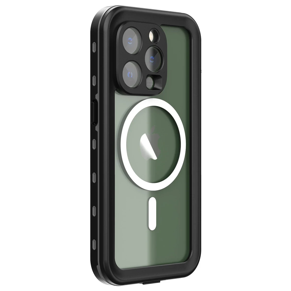 Newface Apple iPhone 14 Pro Kılıf Red Pepper Magneticsafe Su Geçirmez Kılıf - Siyah-Gri — görsel 5