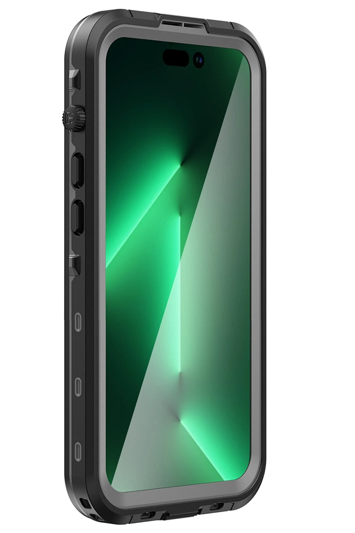 Newface Apple iPhone 14 Pro Kılıf Red Pepper Magneticsafe Su Geçirmez Kılıf - Siyah-Gri — görsel 2