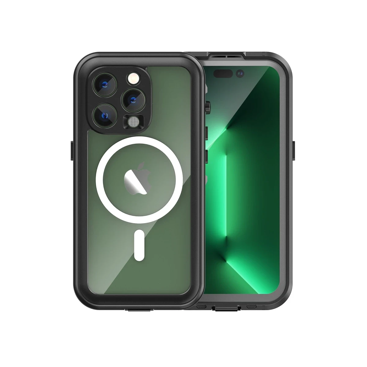 Newface Apple iPhone 14 Pro Kılıf Red Pepper Magneticsafe Su Geçirmez Kılıf - Siyah-Gri — görsel 8