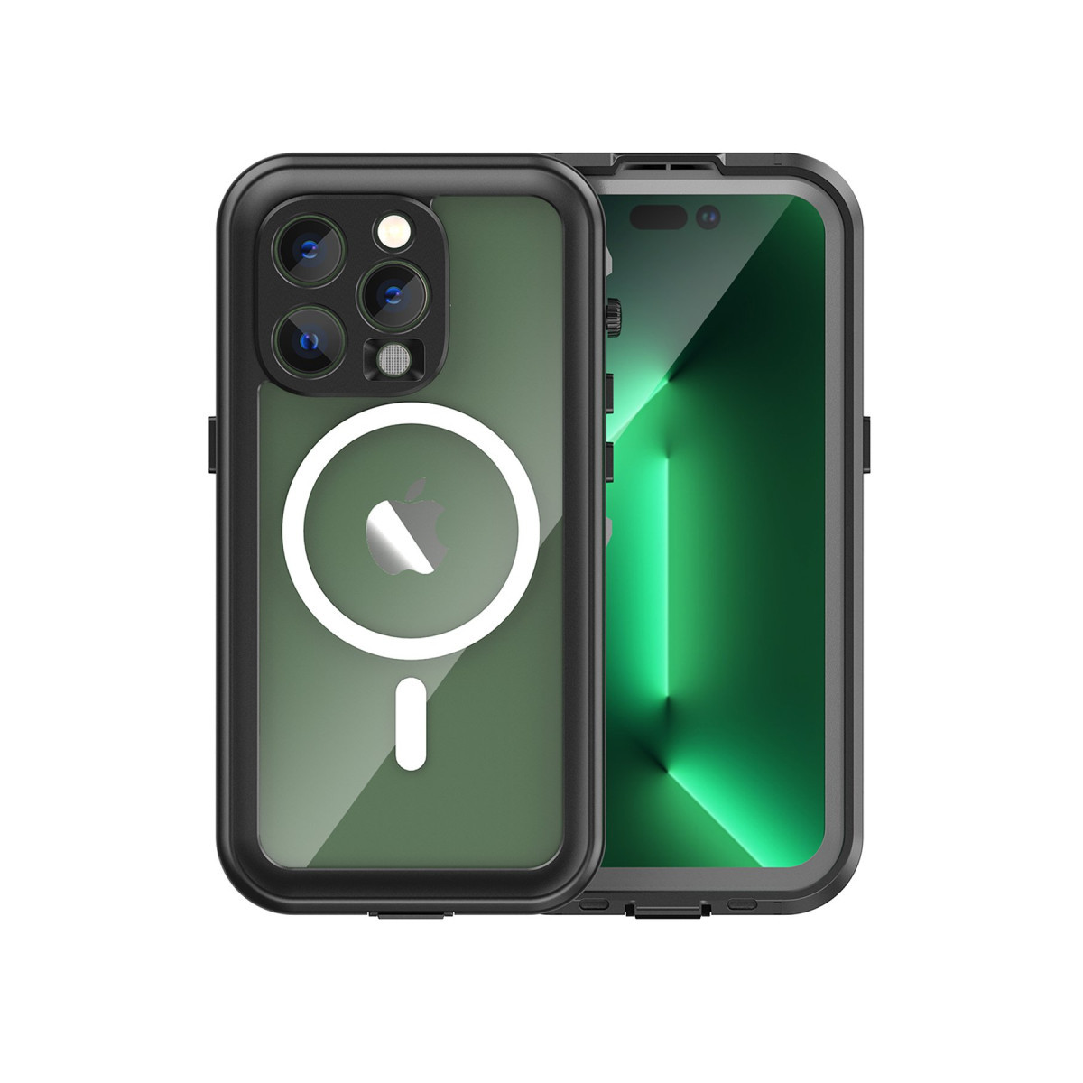 Newface Apple iPhone 14 Pro Kılıf Red Pepper Magneticsafe Su Geçirmez Kılıf - Siyah-Gri — görsel 12