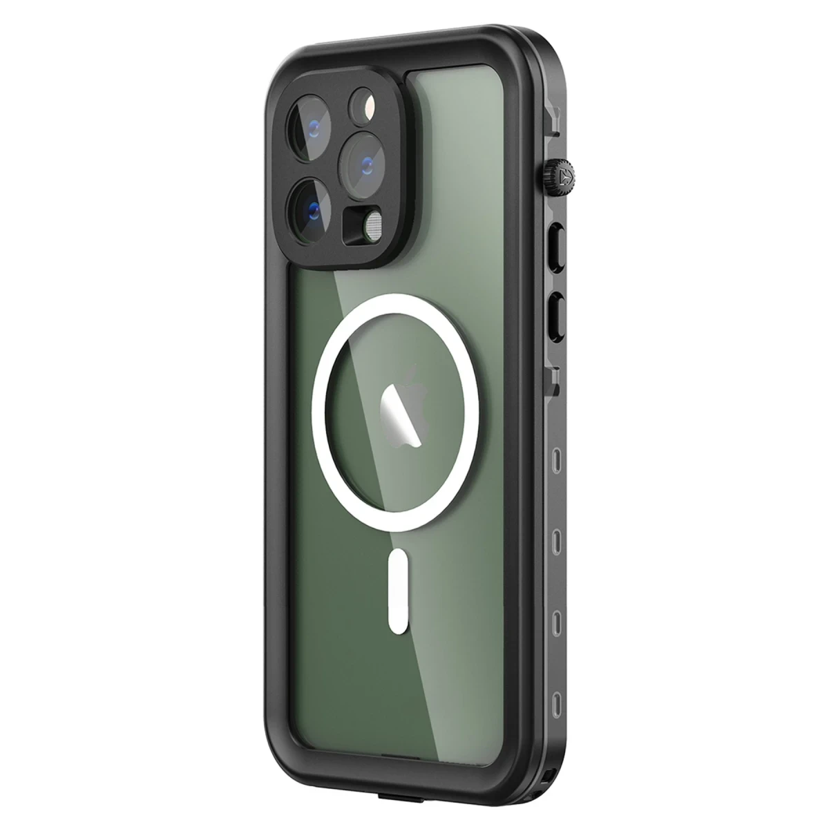 Newface Apple iPhone 14 Pro Max Kılıf Red Pepper Magneticsafe Su Geçirmez Kılıf - Siyah-Gri — görsel 5