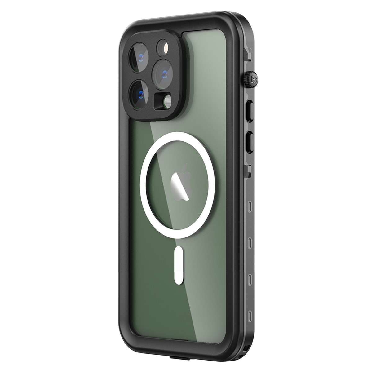 Newface Apple iPhone 14 Pro Max Kılıf Red Pepper Magneticsafe Su Geçirmez Kılıf - Siyah-Gri — görsel 9