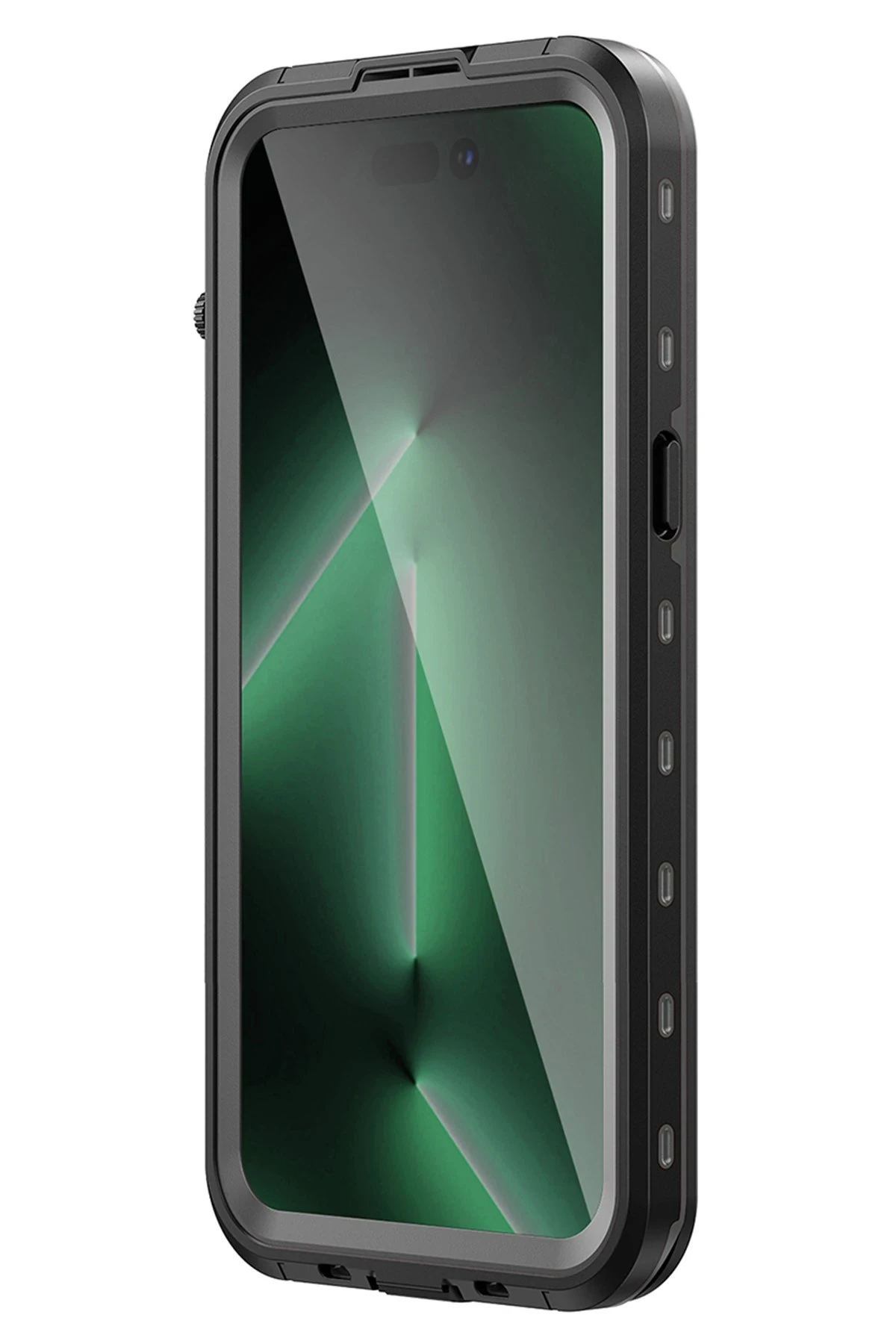 Newface Apple iPhone 14 Pro Max Kılıf Red Pepper Magneticsafe Su Geçirmez Kılıf - Siyah-Gri — görsel 2