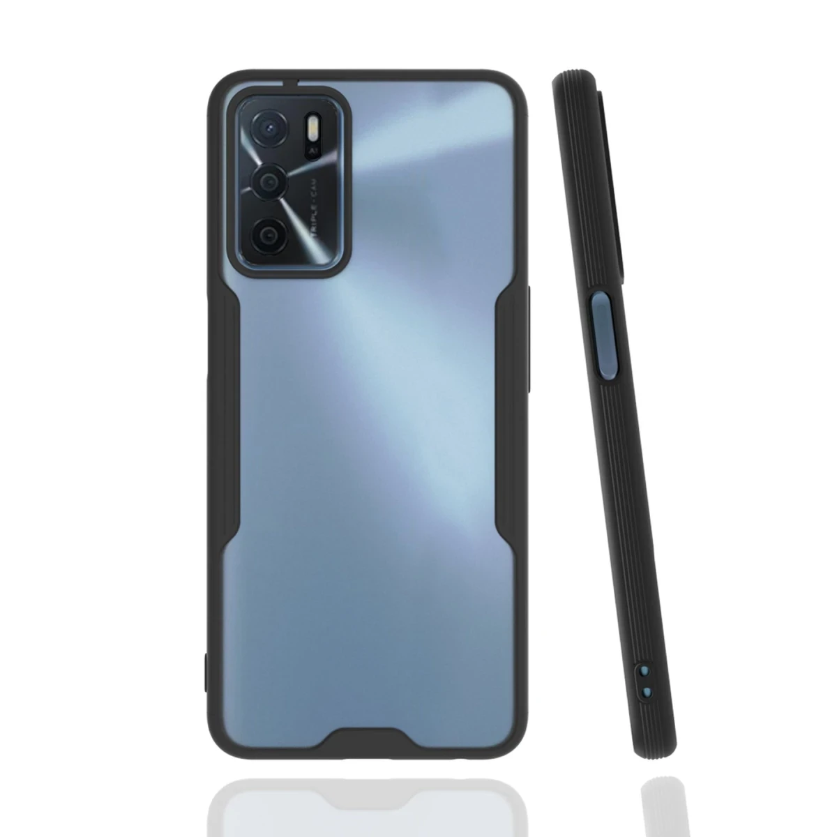 Newface Oppo A16 Kılıf Platin Silikon - Siyah — görsel 3