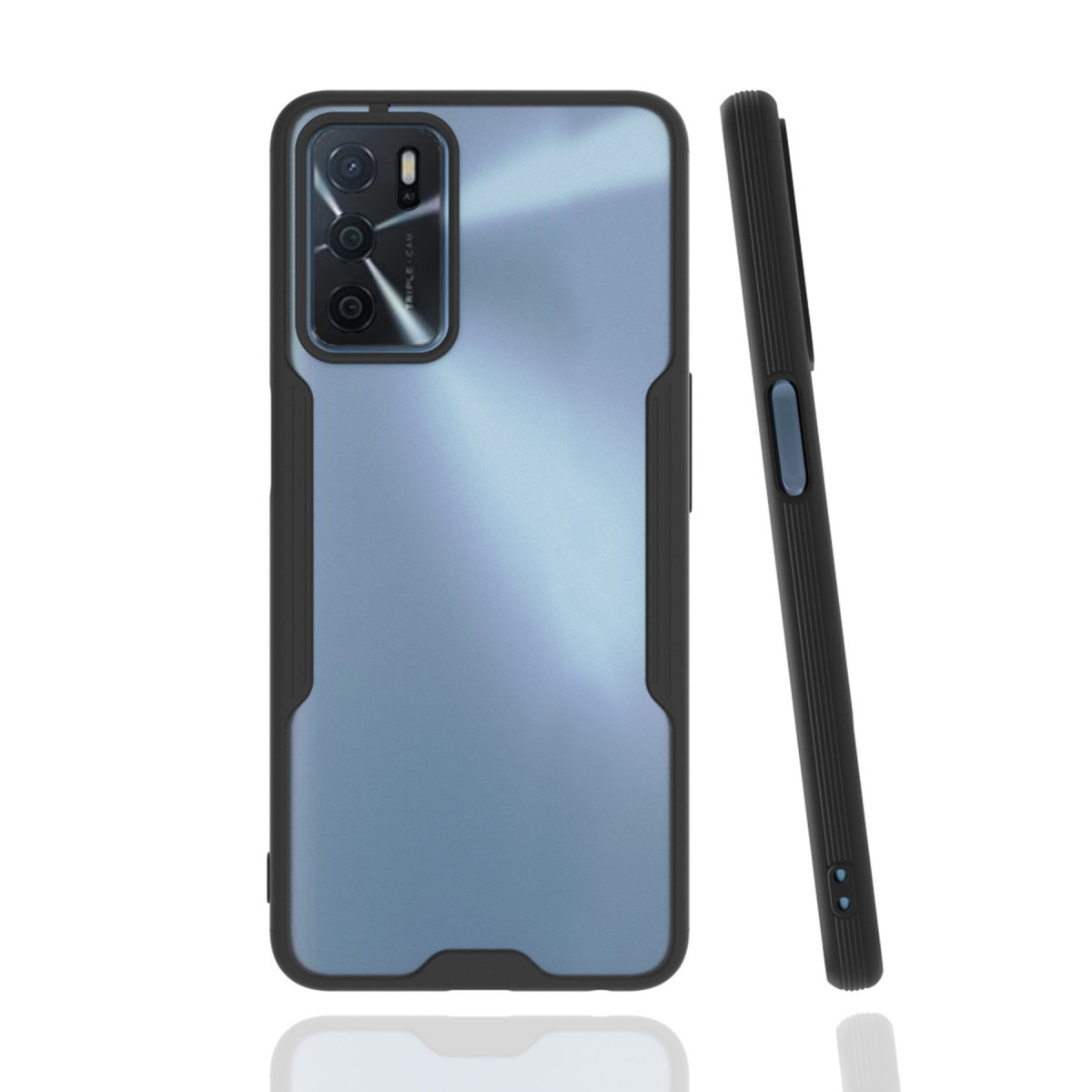 Newface Oppo A16 Kılıf Platin Silikon - Siyah — görsel 5