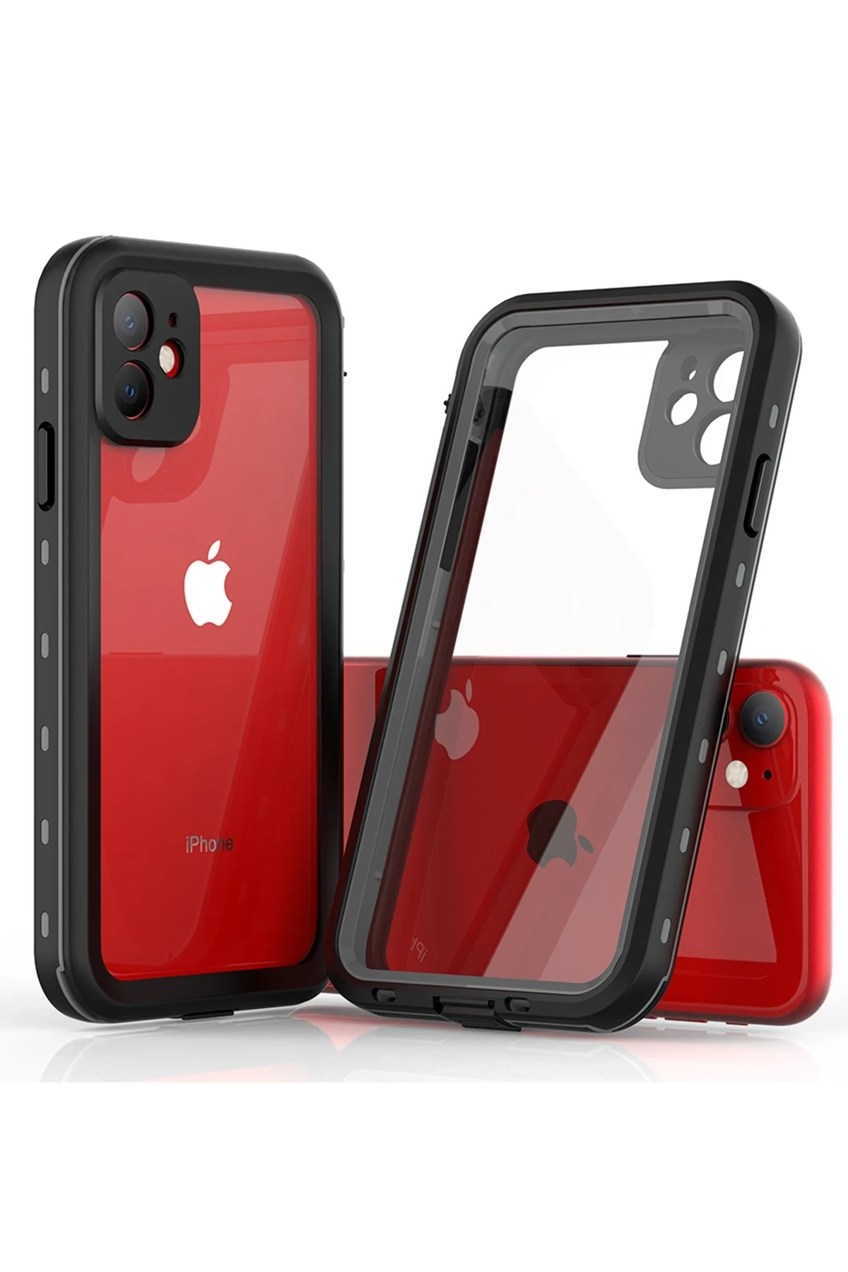 Newface Apple iPhone 11 Kılıf Red Pepper Su Geçirmez Kılıf - Siyah-Gri