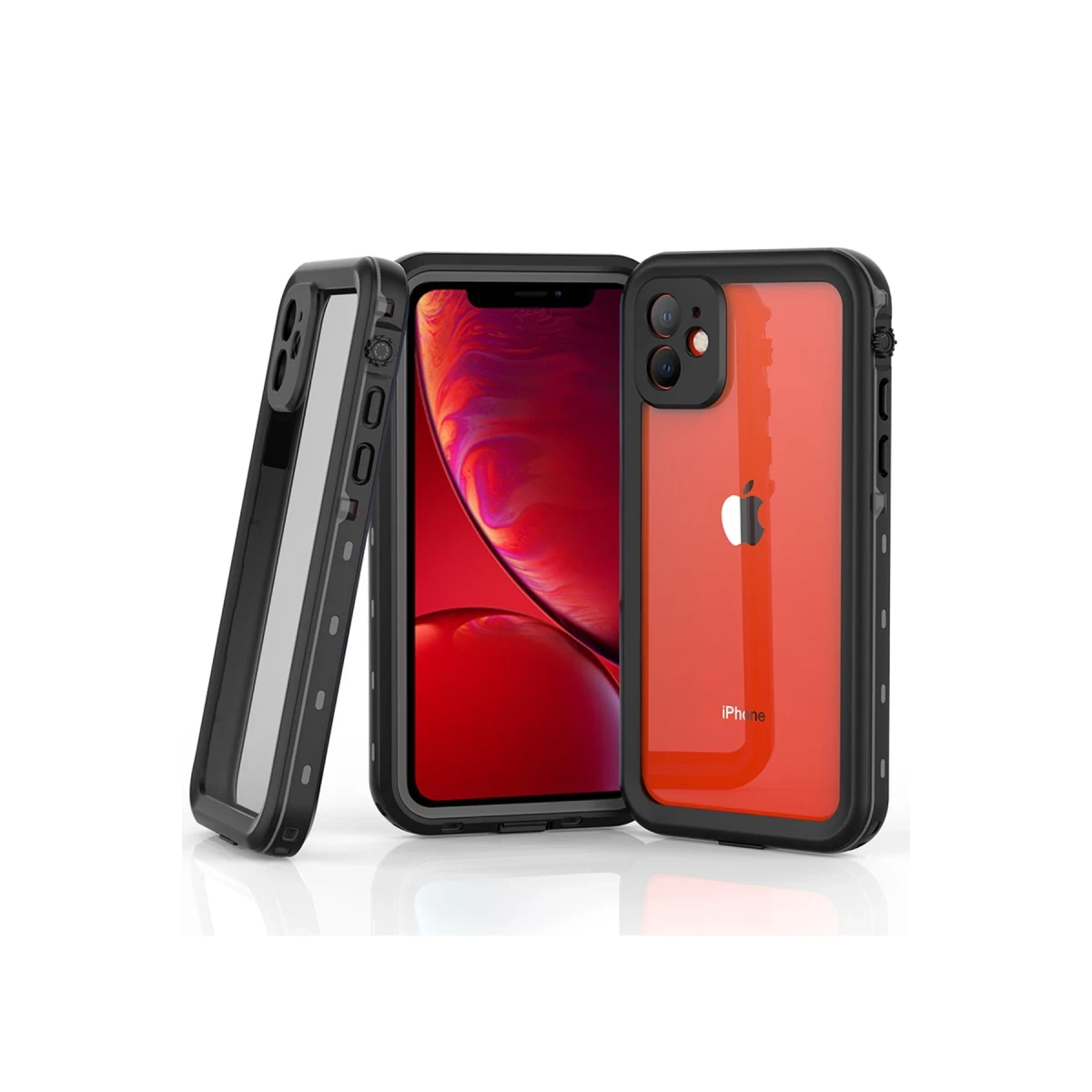 Newface Apple iPhone 11 Kılıf Red Pepper Su Geçirmez Kılıf - Siyah-Gri — görsel 7