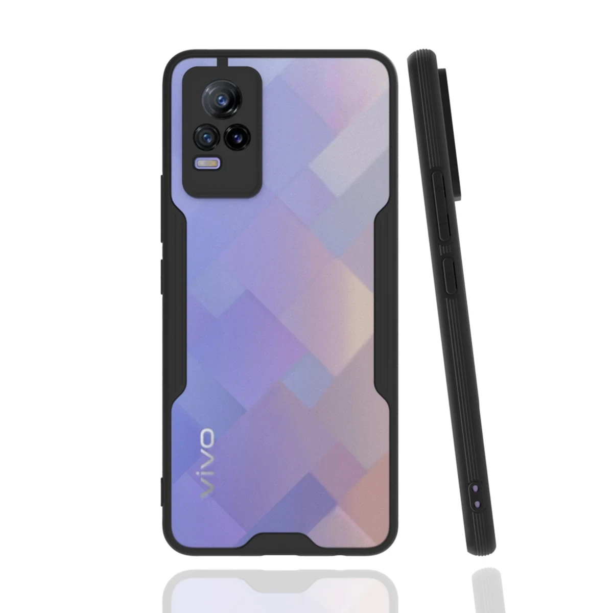 Newface Vivo V21e Kılıf Platin Silikon - Siyah — görsel 2