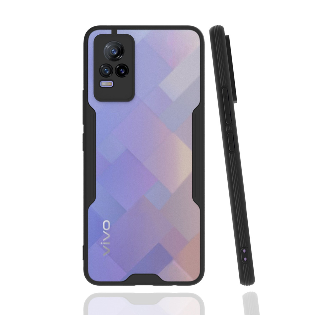 Newface Vivo V21e Kılıf Platin Silikon - Siyah — görsel 3