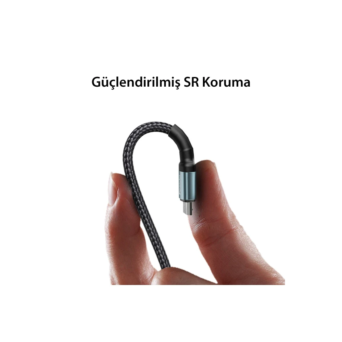 Yesido CA75 2M 2.4A Hasırlı Usb to Lightning Hızlı Şarj Kablosu - Siyah