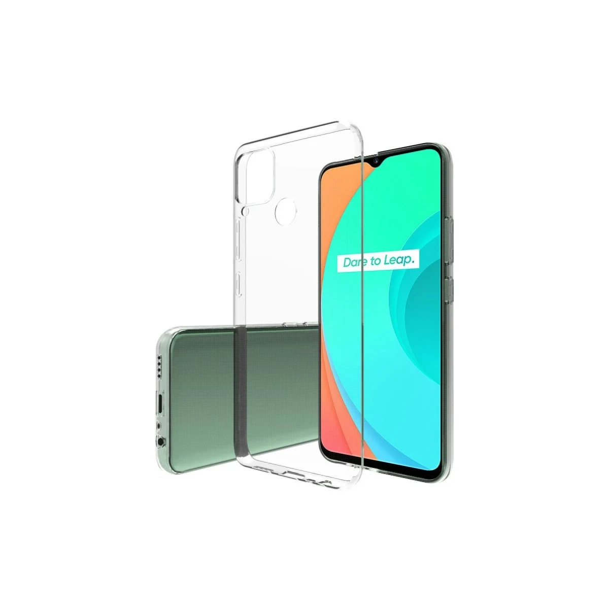 Newface Realme C15 Kılıf Lüx Şeffaf Silikon — görsel 2