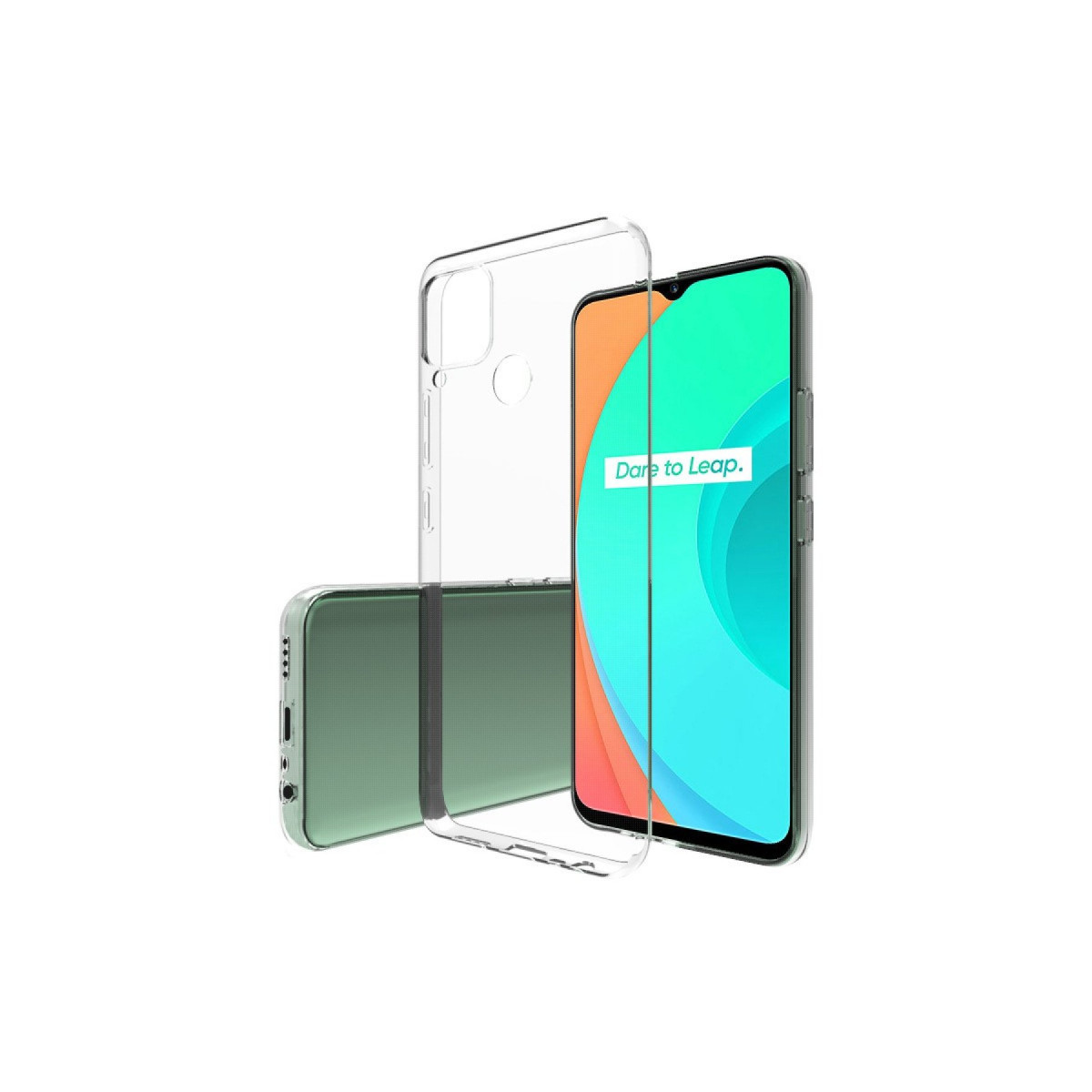 Newface Realme C15 Kılıf Lüx Şeffaf Silikon — görsel 3