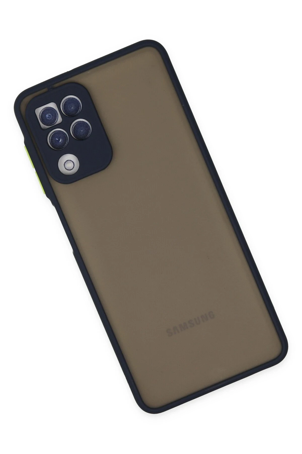 Newface Samsung Galaxy A22 Kılıf Montreal Silikon Kapak - Lacivert