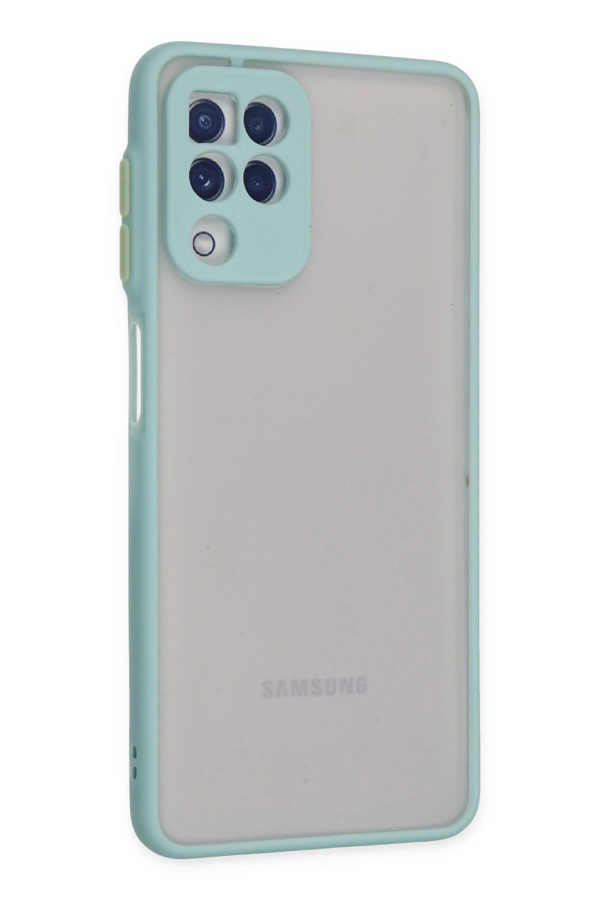 Newface Samsung Galaxy A22 Kılıf Montreal Silikon Kapak - Turkuaz