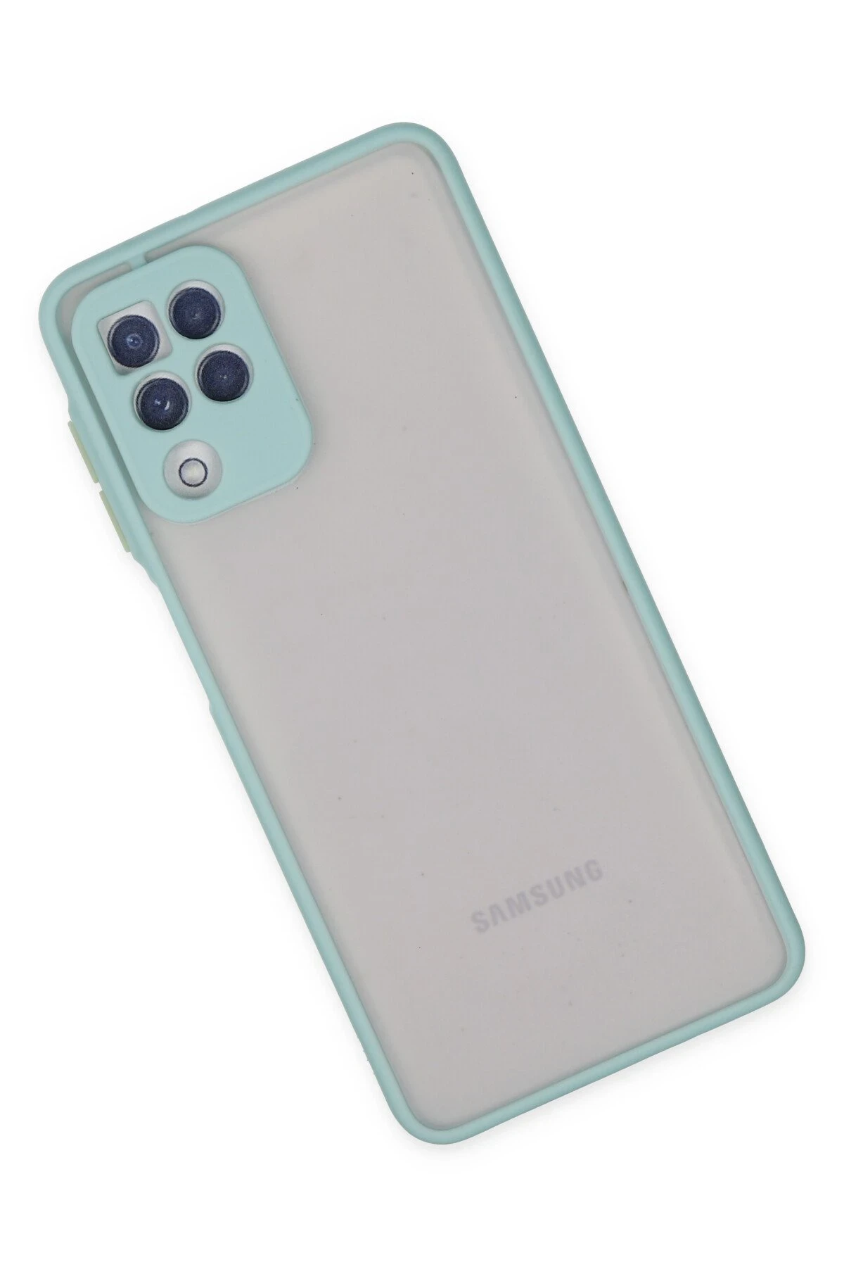 Newface Samsung Galaxy A22 Kılıf Montreal Silikon Kapak - Turkuaz