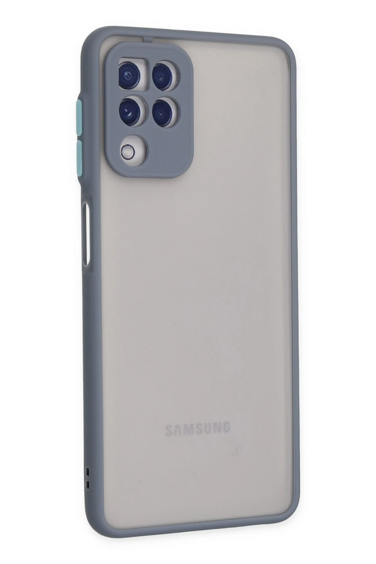 Newface Samsung Galaxy A22 Kılıf Montreal Silikon Kapak - Gri
