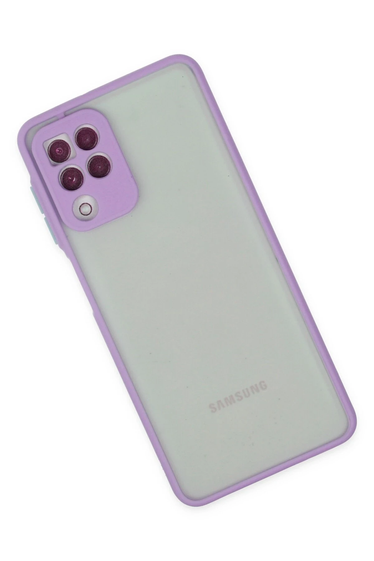 Newface Samsung Galaxy A22 Kılıf Montreal Silikon Kapak - Mor