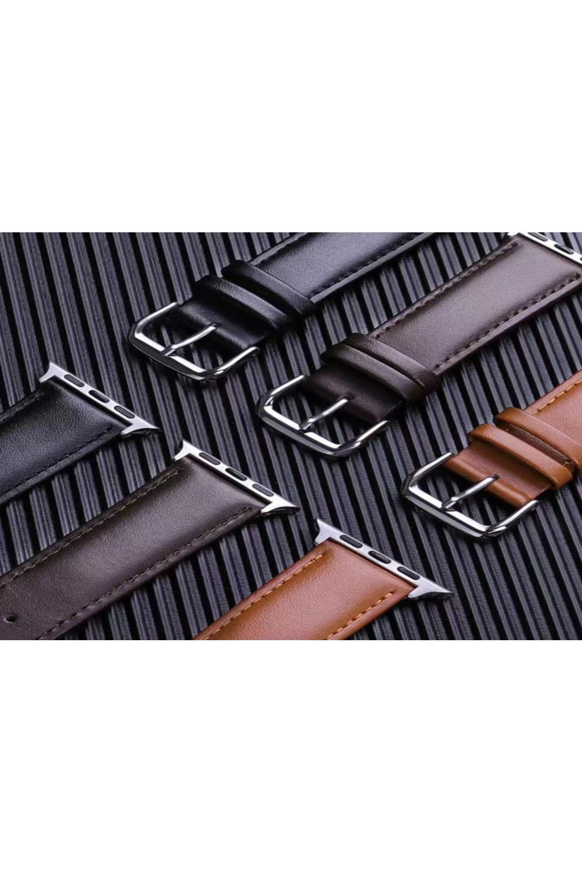 Newface Apple Watch 42mm NL26 Deri Kordon - Siyah — görsel 3