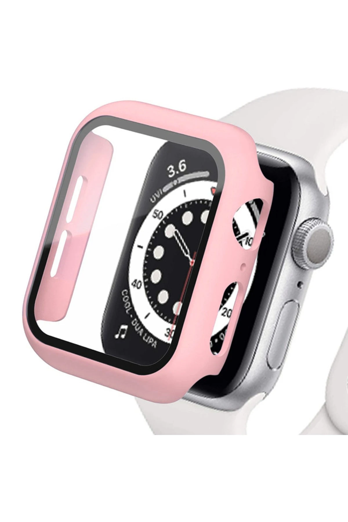 Newface Apple Watch 41mm Camlı Kasa Ekran Koruyucu - Rose Gold