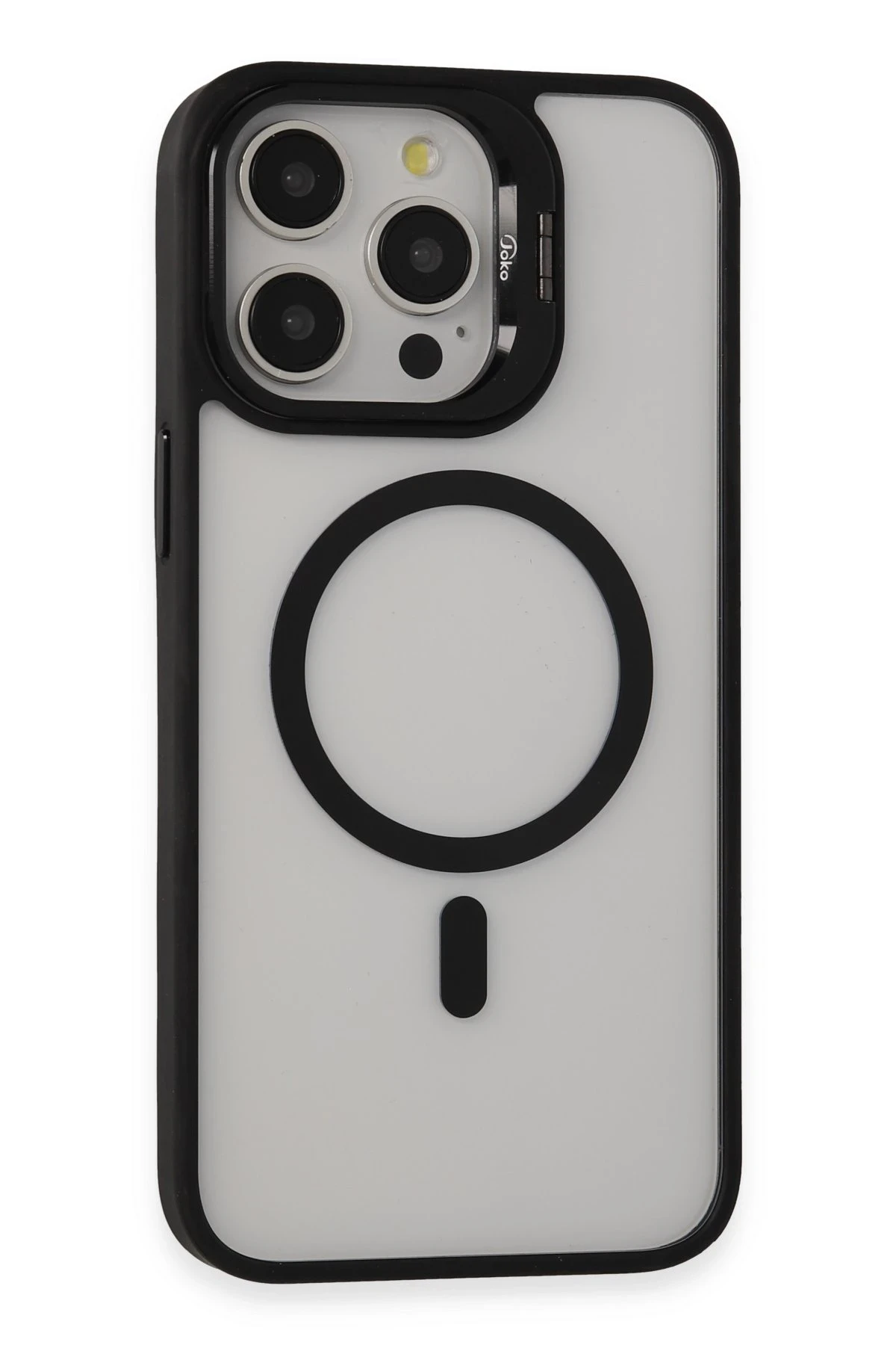 Joko Apple iPhone 15 Pro Max Kılıf Roblox Lens Magsafe Standlı Kapak - Siyah